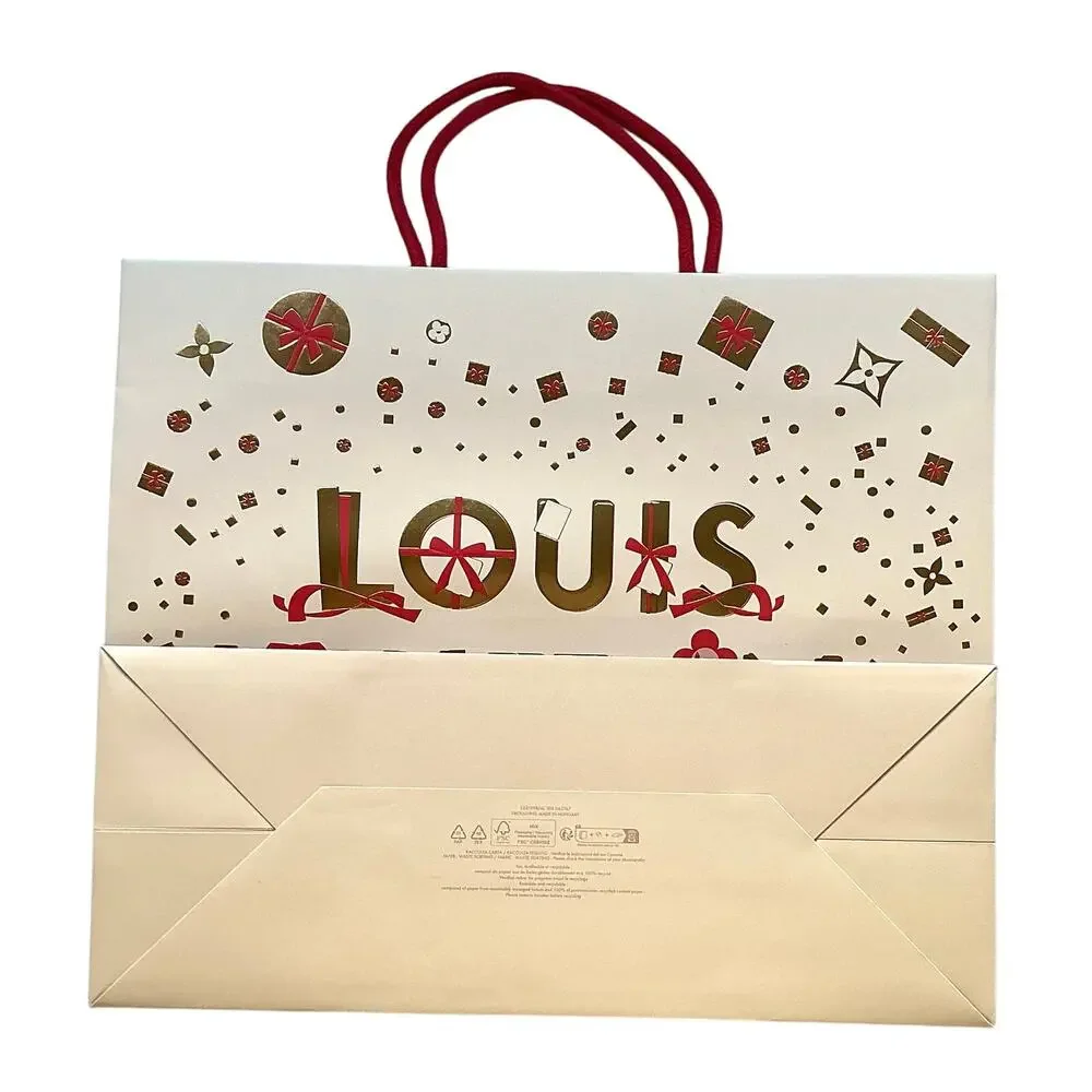 Two Authentic Louis Vuitton Shopping Bags Holiday Large & Classic Small - Picture 3 of 11
